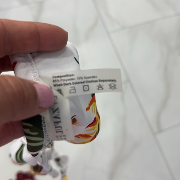 Zaful Floral Bikini Set with Burgundy Bottoms.  Sz L - Picture 5 of 5